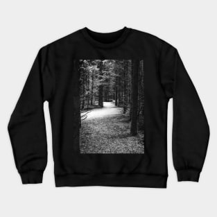 Photo of Mysterious Forest Trail Covered with Snow V1 Crewneck Sweatshirt